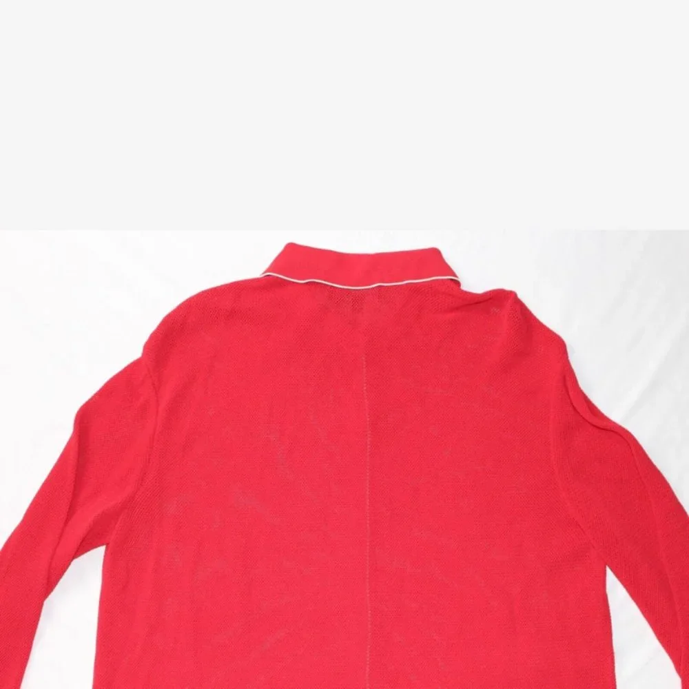 $1750 MEN'S NEW W/TAGS Salvatore Ferragamo Mesh Red White Cardigan Size L